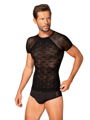 חולצת רשת סקסית צמודה לגבר דגם T102